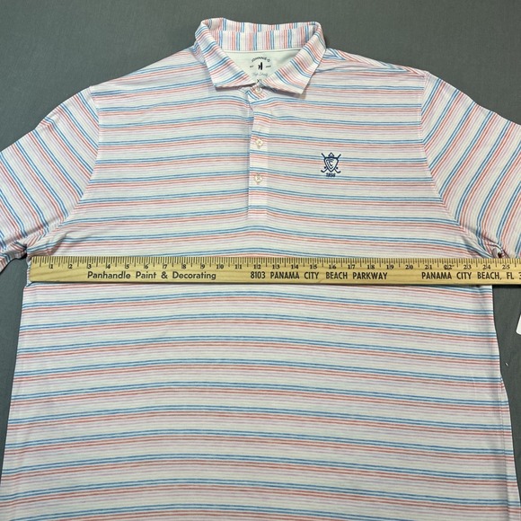 Johnnie-O Top Shelf Pink Short Sleeve Polo Shirt Men's XL Golf Performance - Picture 7 of 10